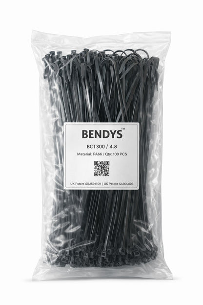 Bendy Cable Ties 100 Pack